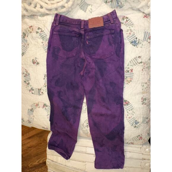 VINTAGE PURPLE LEVI'S 5O1 JEANS BOHO CLASSIC - Picture 2 of 9